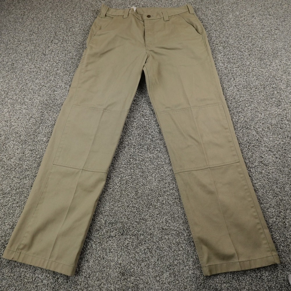 Carhartt Pants Mens 36X34 Brown Beige Tan Double Knee Cargo Utility Work Outdoor